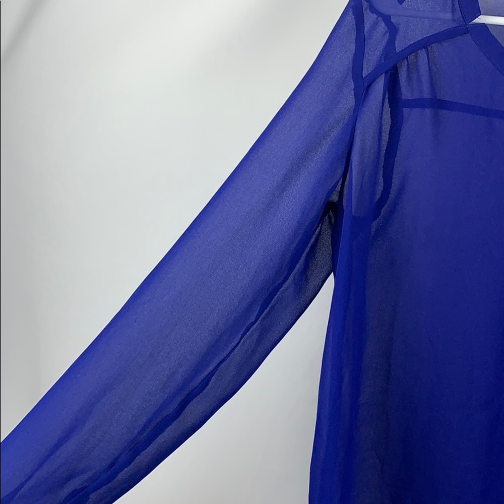 Silence + Noise Sheer Button Down Blouse - image 7